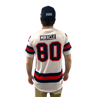 USA Hockey Adult Miracle on Ice 1980 Team Jersey Authentic White Tee