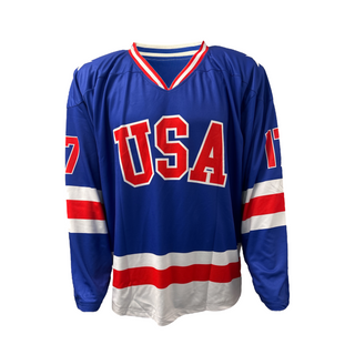 Jack O'Callahan USA Hockey Miracle on Ice 1980 Official Reversible Hockey Jersey