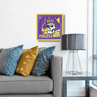 Wall Art: East Carolina Pirates Logo Series 12"x12"