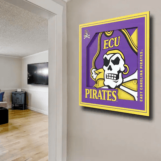 Wall Art: East Carolina Pirates Logo Series 12"x12"