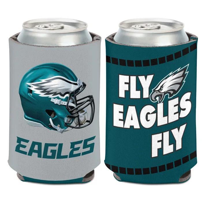 Front and back image of this Philadelphia Can Cooler Fly Eagles Fly