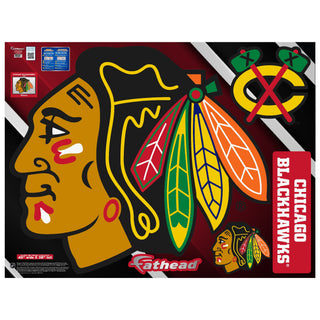 Chicago Blackhawks - RealBig Logo Collection - Official NHL - Reusable Vinyl Wall Decals