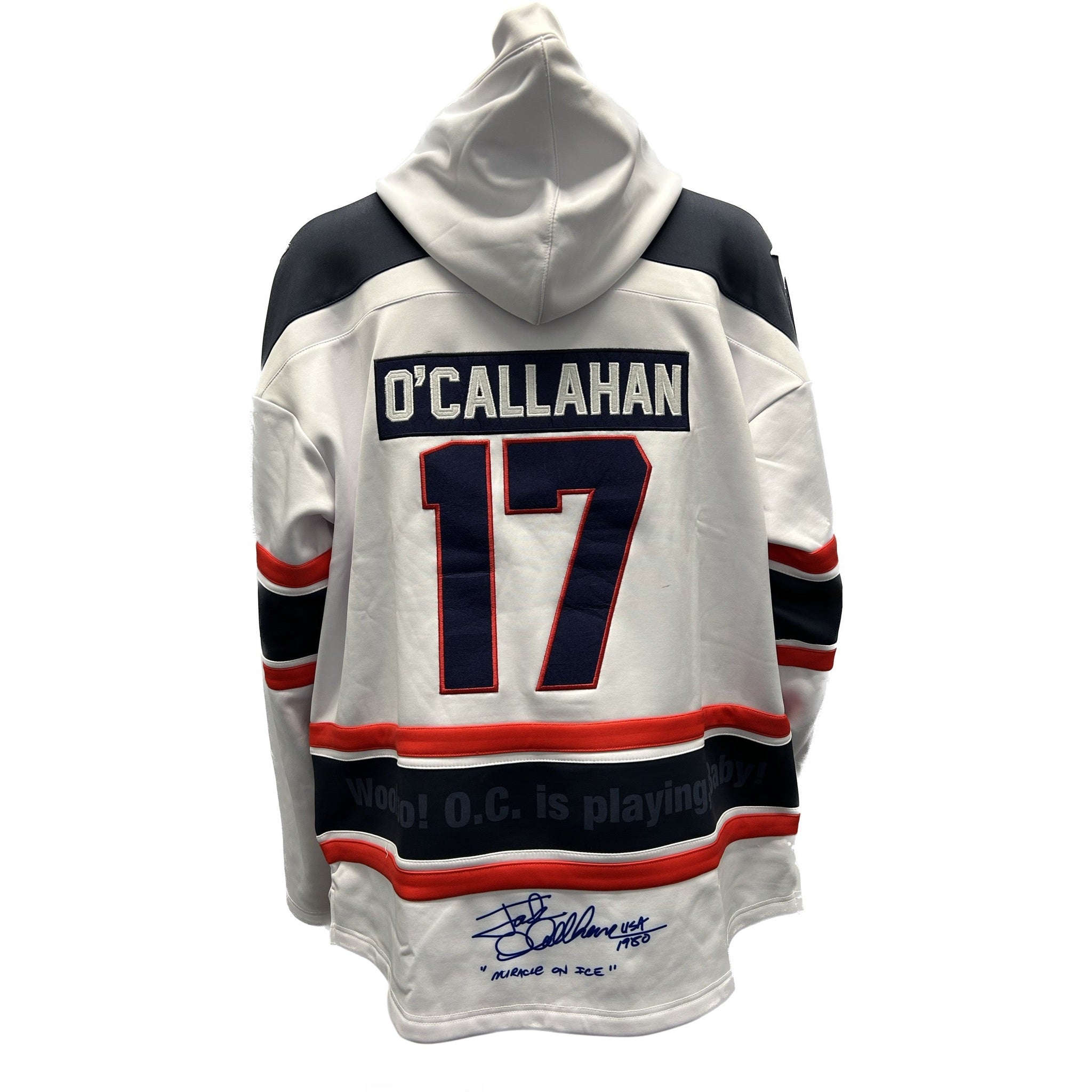 Jack O'Callahan USA Hockey Miracle on Ice 1980 Official Lace Hoodie- White