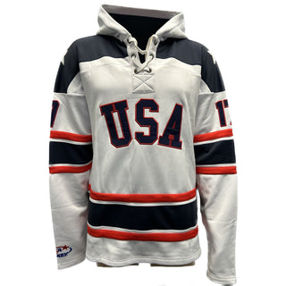 Jack O'Callahan USA Hockey Miracle on Ice 1980 Official Lace Hoodie- White