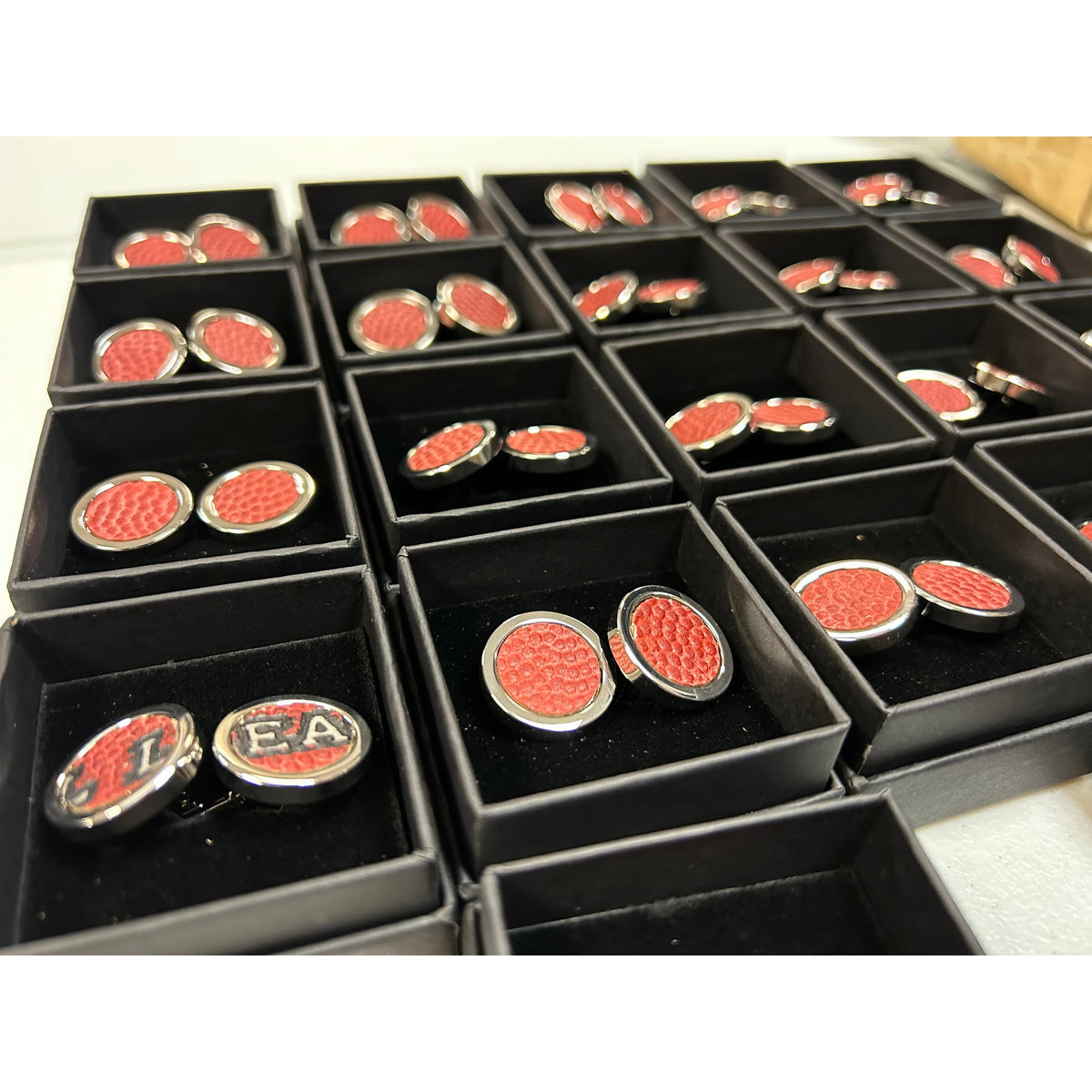 Football Leather Cufflinks