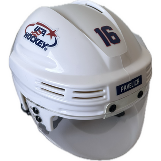 USA Hockey Miracle on Ice 1980 Mark Pavelich Mini Helmet - White