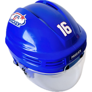 USA Hockey Miracle on Ice 1980 Mark Pavelich Mini Helmet - Royal