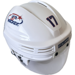 USA Hockey Miracle on Ice 1980 Jack O'Callahan Mini Hockey Helmet- White