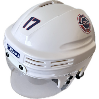 USA Hockey Miracle on Ice 1980 Jack O'Callahan Mini Hockey Helmet- White