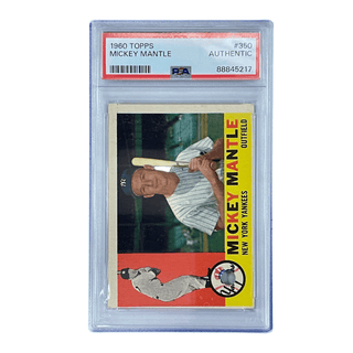Mickey Mantle 1960 Topps #350 Authentic