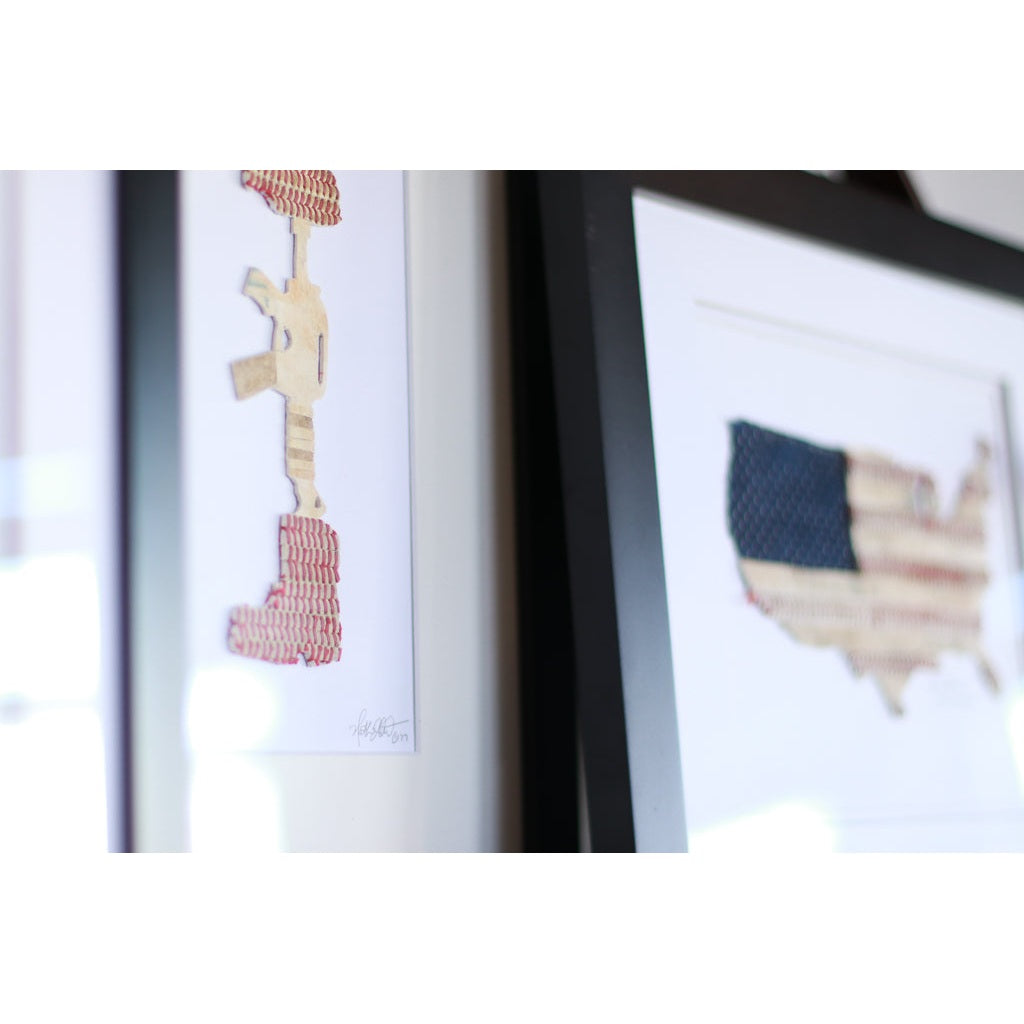 "Seams of America" Original Baseball Artwork