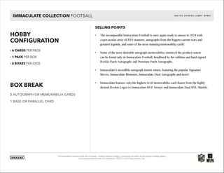 2024 Panini Immaculate Football Hobby Box