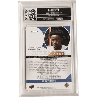 Jonathan Kuminga: 2021 Upper Deck SP Authentic Employee Exclusive Future Watch Autograph #UD-JK HGA 9.5