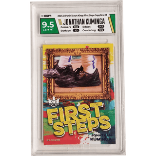 Jonathan Kuminga: 2020-21 Panini Court Kings First Steps Sapphire #8 HGA 9.5