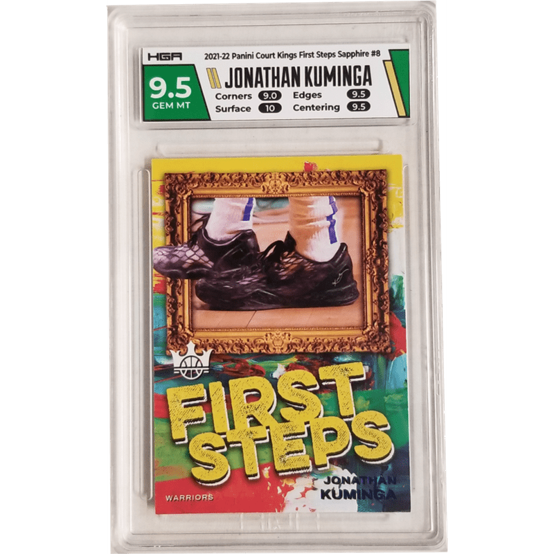 Jonathan Kuminga: 2020-21 Panini Court Kings First Steps Sapphire #8 HGA 9.5
