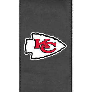 Silver Loveseat with Kansas City Chiefs Primary Logo