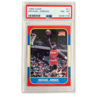 Michael Jordan 1986 Fleer #57 PSA 8