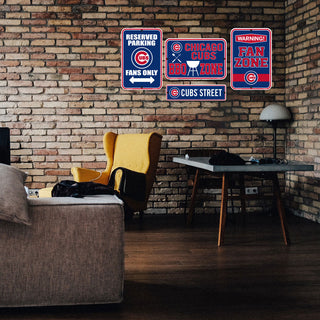 Chicago Cubs Four Piece Sign Set