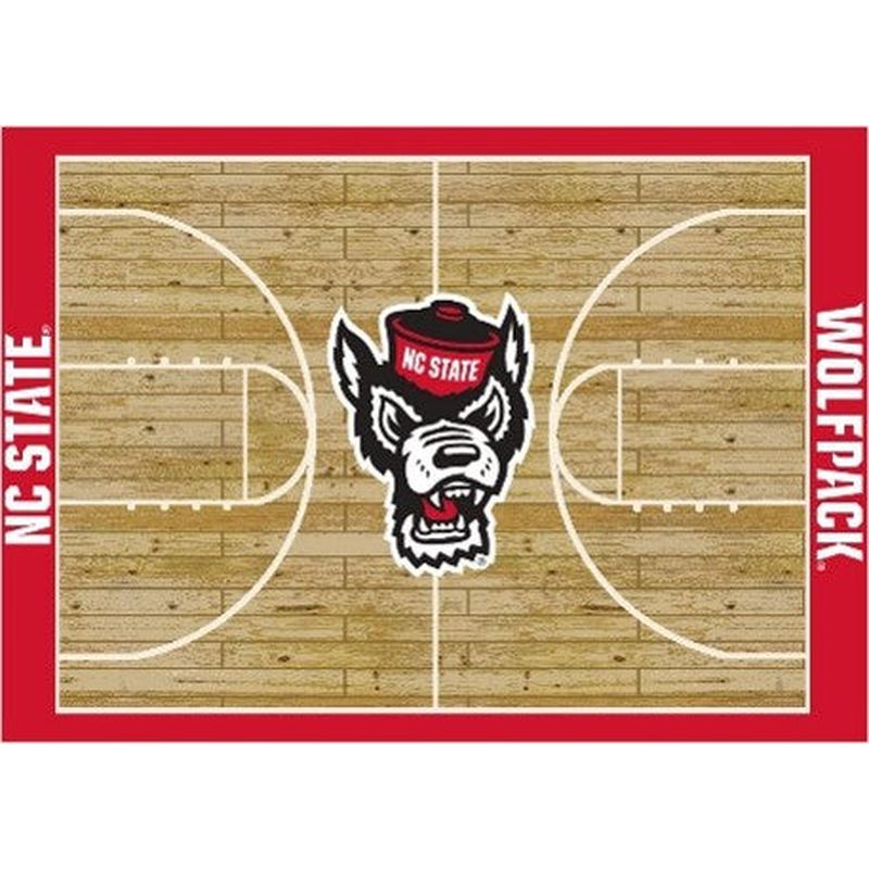 Rug: NC State Basketball Court - 4'x6'