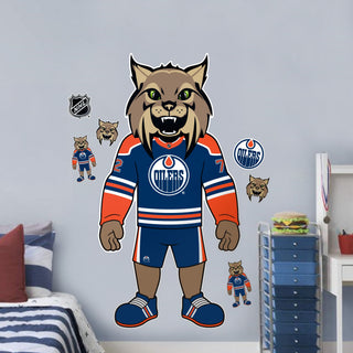 Edmonton Oilers Repositionable Wall Decal Set - Mascot