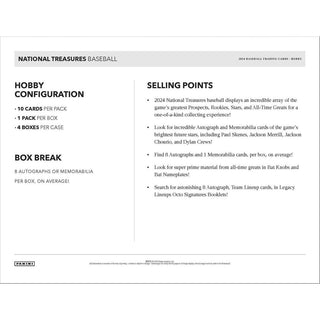 National Treasures Baseball Hobby Box