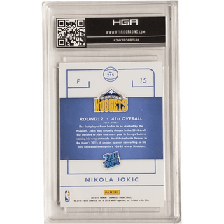 Nikola Jokic: 2015-16 Panini Donruss Rate Rookie Holo #215 HGA 9.0