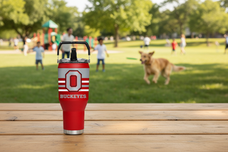 Ohio State Buckeyes - 40oz Carry Tumbler – Double-Wall Stainless Steel with Full-Color Logo