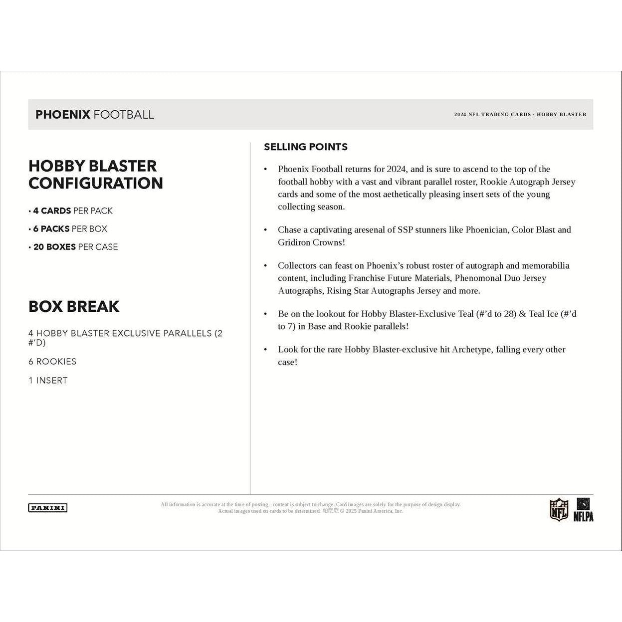 Panini Phoenix Football Hobby Blaster Box