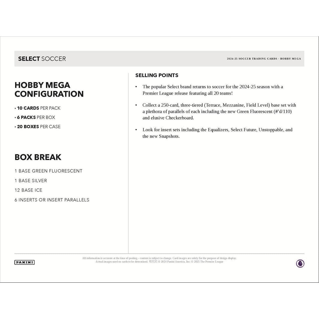 2024-25 Panini Select Premier League Hobby Mega Box
