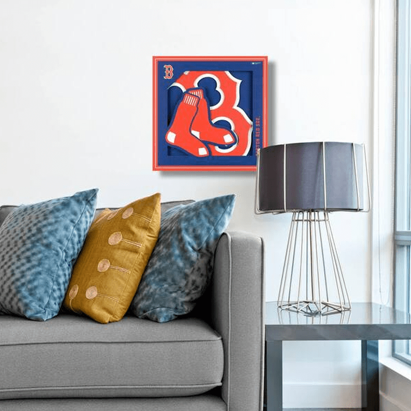 Wall Art: Boston Red Sox Logo Series 12"x12"
