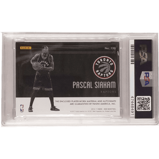 Pascal Siakam: 2016 Panini Noir Patch Auto #130 PSA 7