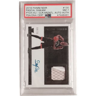 Pascal Siakam: 2016 Panini Noir Patch Auto #130 PSA 7