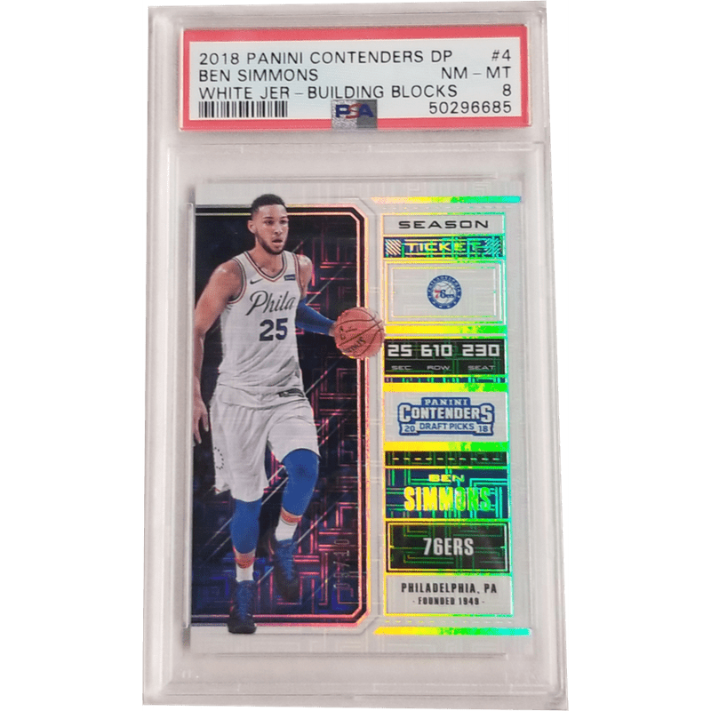 Ben Simmons: 2018 Panini Contenders Draft Picks White #4 PSA 8