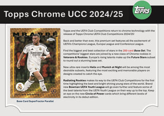 2024-25 Topps Chrome UEFA Club Competitions Soccer Hobby Box