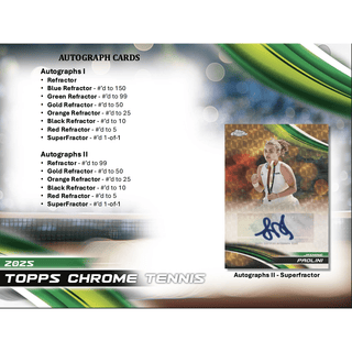 2025 Topps Chrome Tennis Hobby Box
