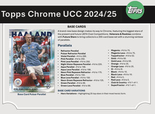 2024-25 Topps Chrome UEFA Club Competitions Soccer Hobby Box