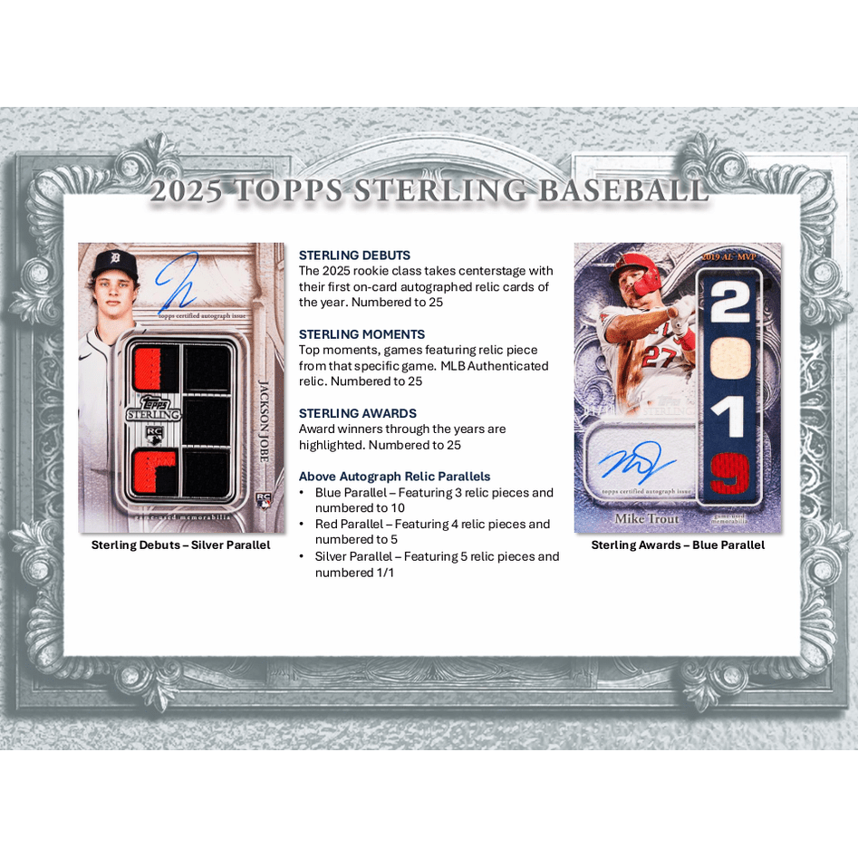 2025 Topps Sterling Baseball Hobby Box – CARDIACS Sports & Memorabilia 2025 Topps Sterling Baseball Hobby Box – CARDIACS Sports & Memorabilia