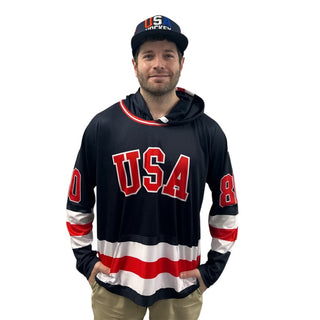 Miracle on Ice USA Hockey 1980 Lightweight Navy Hoodie