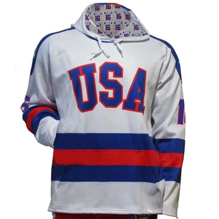 Mark Pavelich USA Hockey Miracle on Ice 1980 Official White Hoodie