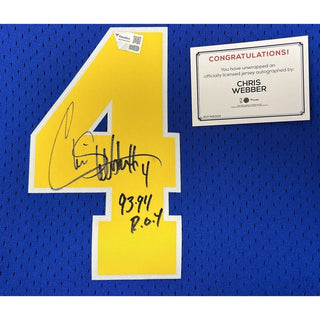 Autograph Basketball Jersey: Chris Webber - Warriors