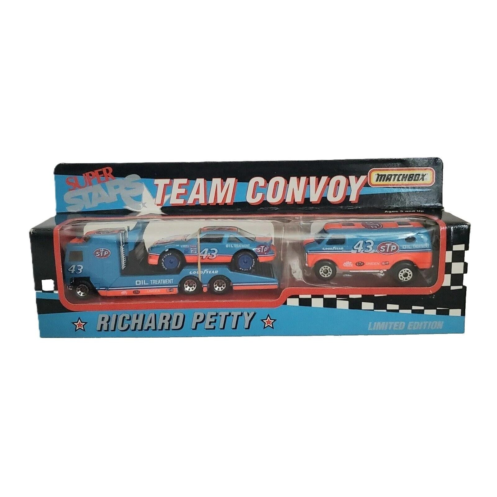 Die Cast 1/43 Scale: Richard Petty #43 1991 Matchbox Super Stars Team Convoy Ltd. Ed.