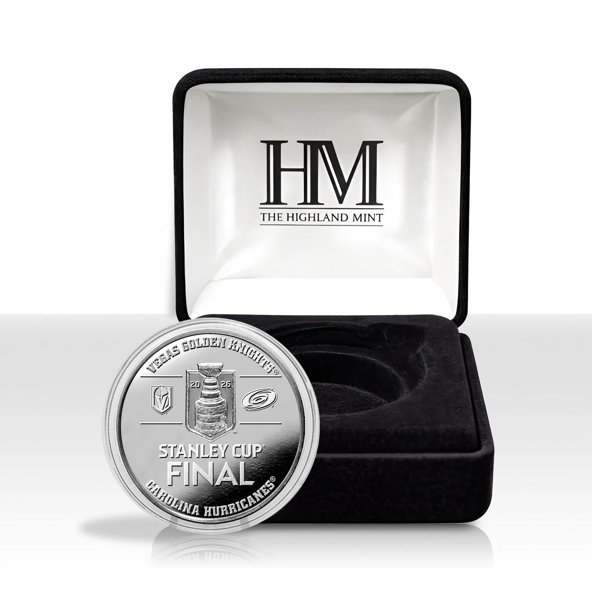 Carolina Hurricanes vs Vegas Golden Knights 2026 NHL Stanley Cup Final Dueling Silver-Plated Limited Edition Coin