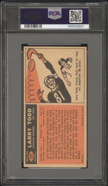 Larry Todd 1965 Topps #151 PSA 4