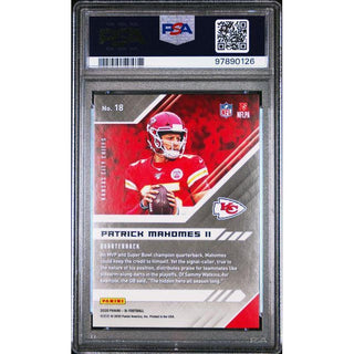 Patrick Mahomes II 2020 Panini XR Teal #18 PSA 9