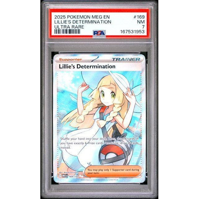 2025 Pokemon Meg En-Mega Evolutions #169 Lillie's Determination Ultra Rare PSA 7