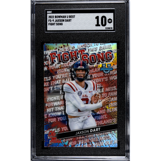 Jaxson Dart 2022 Bowman U Best Fight Song #FS-9 SGC 10