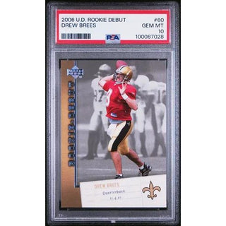Drew Brees 2006 Upper Deck Rookie Debut #60 PSA 10