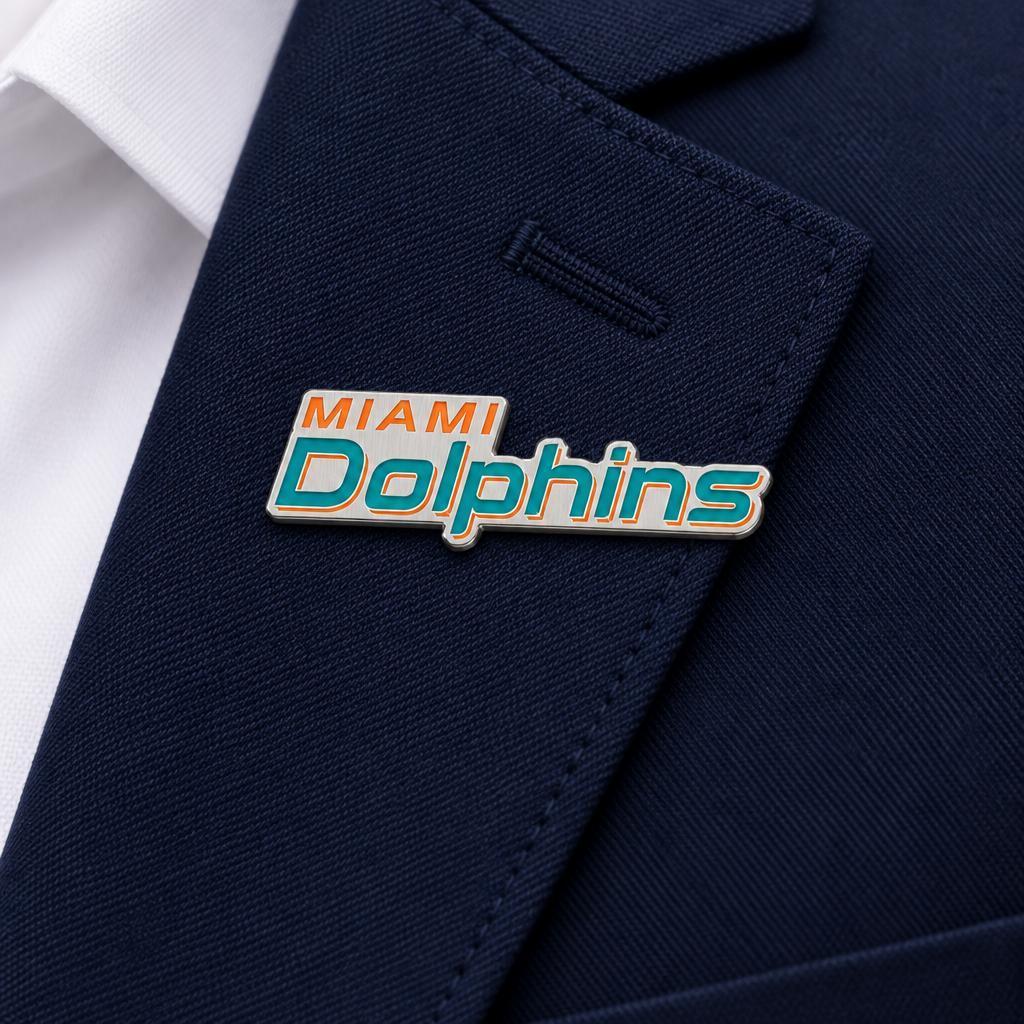 Miami Dolphins Wordmark Collector Enamel Pin