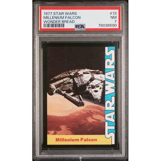 Millenium Falcon 1977 Star Wars Wonder Bread #13 PSA 7