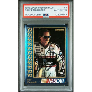 Dale Earnhardt 1993 Maxx Premier Plus #3 PSA/DNA Cert Authentic